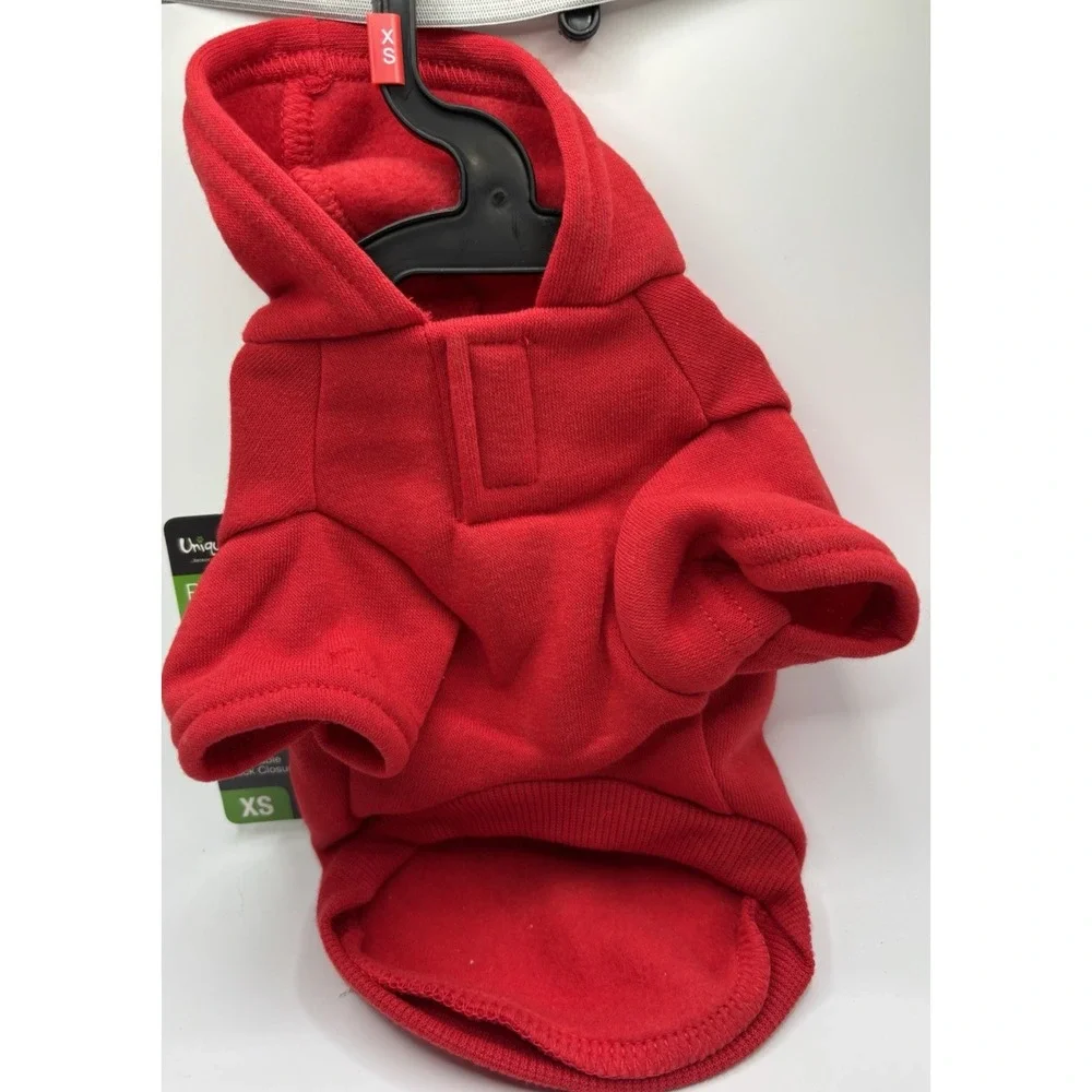 Unique Petz Dog Sequin Hoodie Jacket‎ Santa Paws Coming To Town XS Extra Small